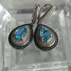 Blue topaz earrings